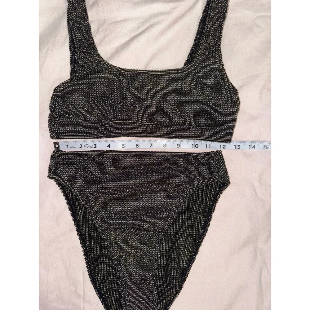 Good American Always fits sculpt better black gold bikini 2 pieces size 1/2 - Picture 8 of 9